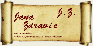 Jana Zdravić vizit kartica